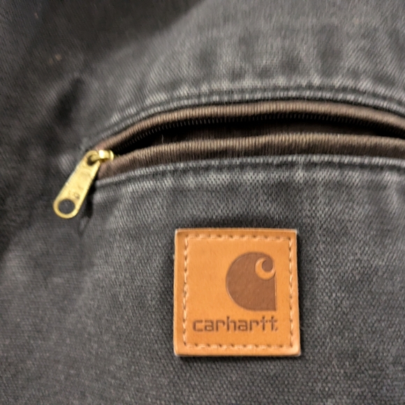 Vintage Carhartt Detroit Jacket J97 BLK Black Blanket Lined Mens 2XL Tall - Picture 7 of 16